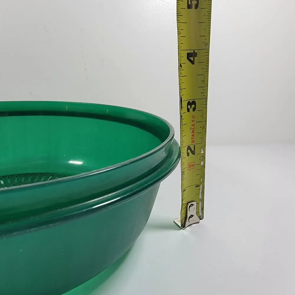 Vintage Tupperware Colander Strainer with Steamer Vent Lid Green - Picture 4 of 8